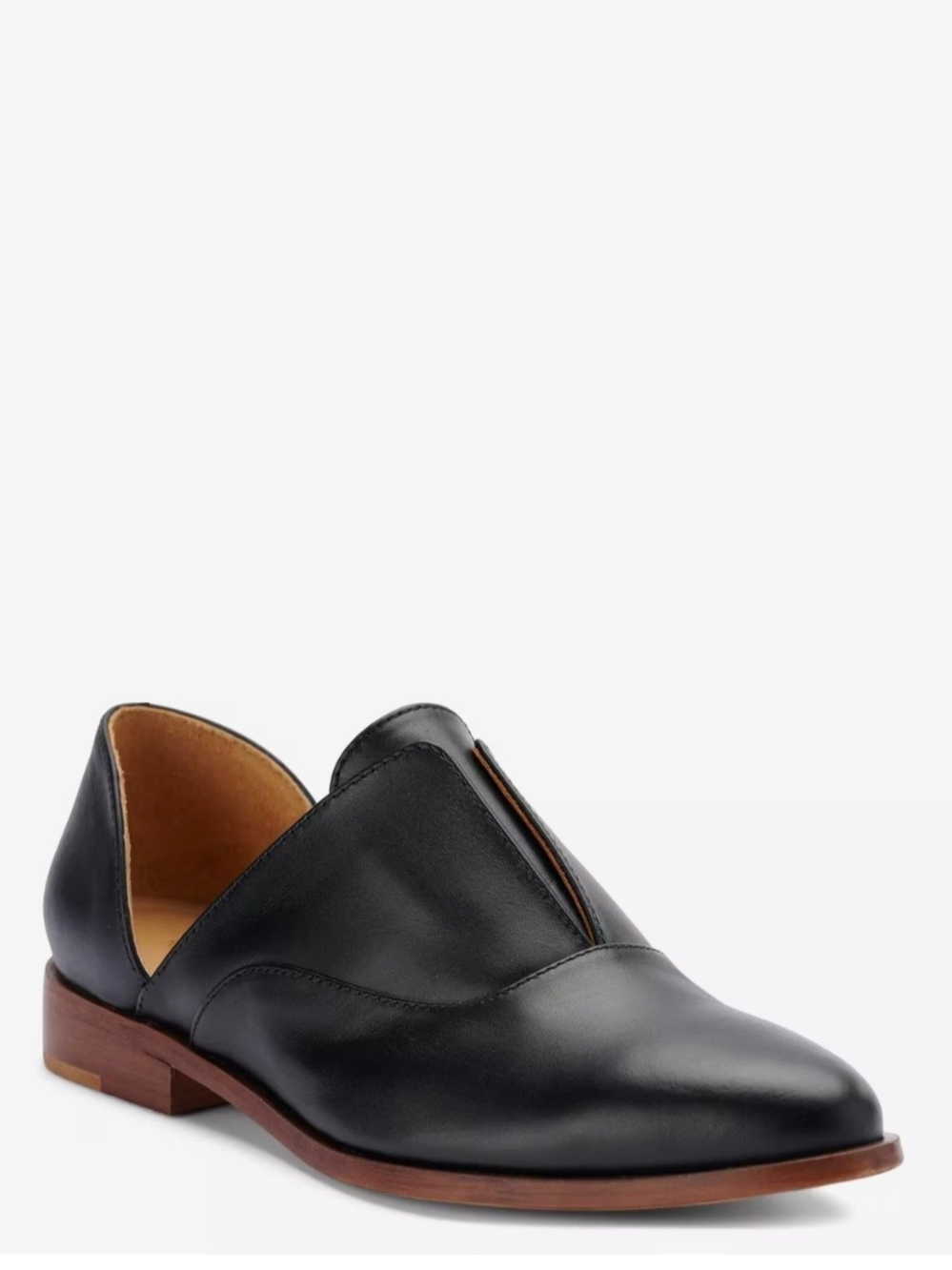 Nisolo Emma  Black Leather Slip-On Dress Shoe Sz 7.5 New